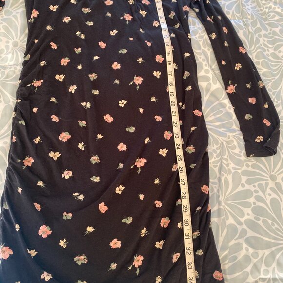 GAP Maternity‎ Navy Floral T-Shirt Dress Size Small C2 - Picture 5 of 5